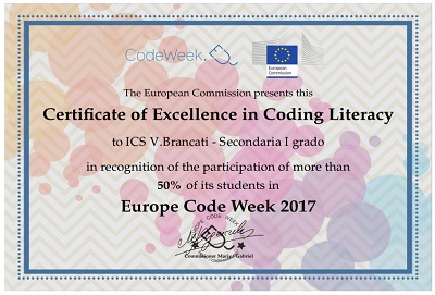Certificate of Excellence in Coding Literacy