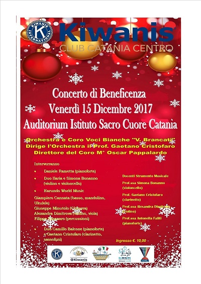 locandina concerto di beneficenza 15 dicembre 2017